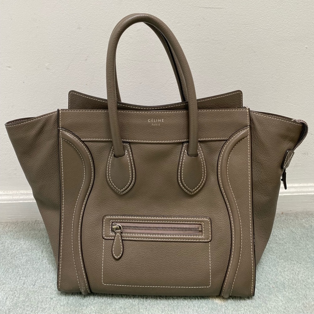 Authentic Celine Luggage Tote - Taupe